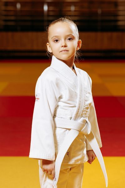Біле дзюдо кімоно BUDOGI BEGINNER для дітей