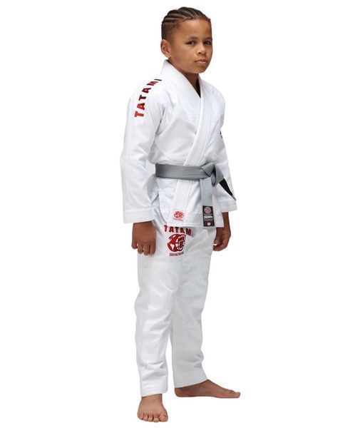 Біле дитяче кімоно для BJJ Raid Pearl Weave 475 GSM