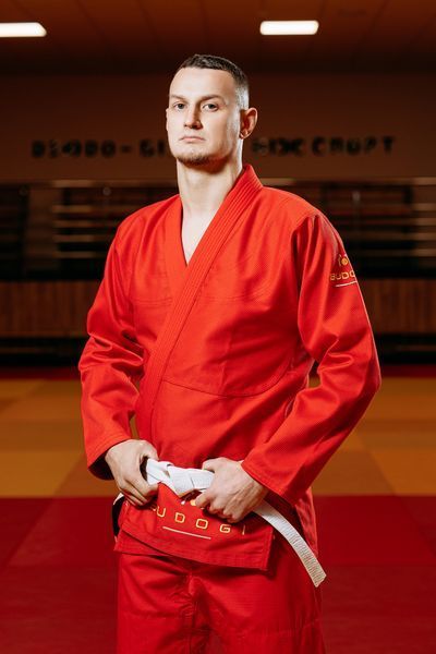 Червоне чоловіче кімоно для джиу-джитсу (BJJ) TM BUDOGI 03011 фото