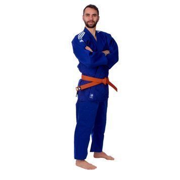 Синє кімоно Adidas Training 500 г/м&sup2; &mdash; вигляд спереду.