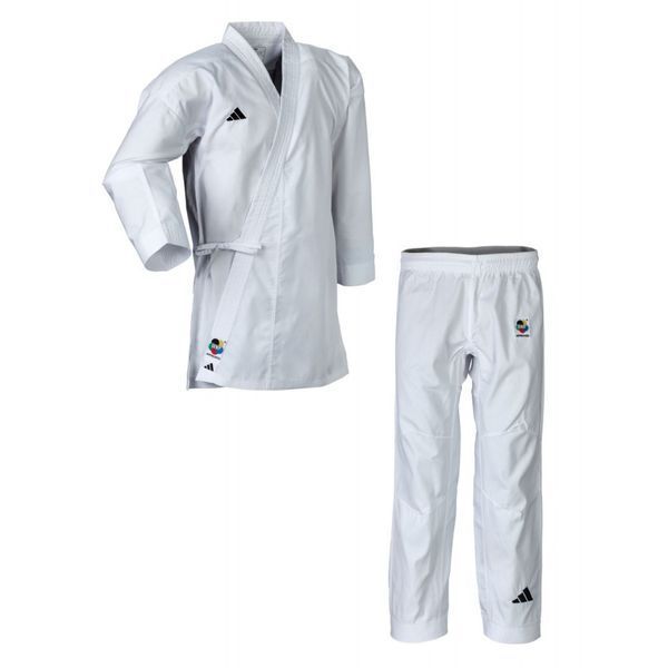 Професійне кімоно Adidas Fighter Slim Fit WKF &mdash; біле, 100% поліестер, ClimaCool ADI-KUM-FIGHT-SLIM-170 фото