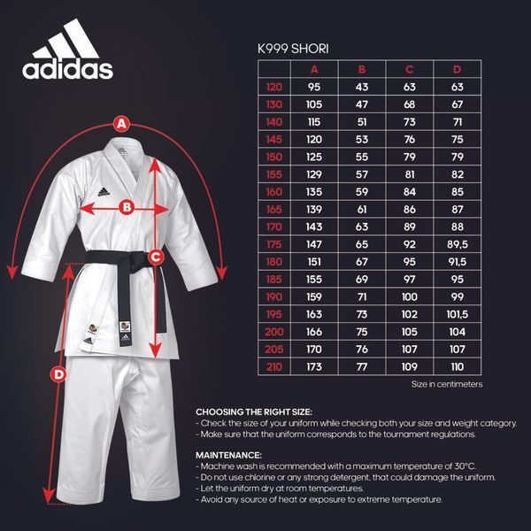 Професійне кімоно для ката Adidas Shori WKF &mdash; біле, сині смуги на плечах (Ao), 14 oz ADI-SHORI-WKF-BLU-160 фото