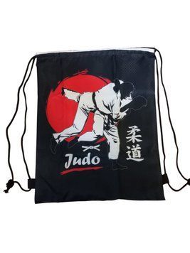 Сумка-рюкзак для дзюдо Judo з принтом кидка чорна