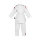 Кімоно для дзюдо Adidas Club J350 біле з червоними смугами