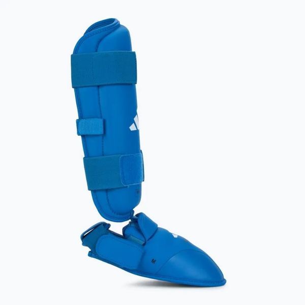 Захист гомілки Adidas зі знімною стопою синій для карате