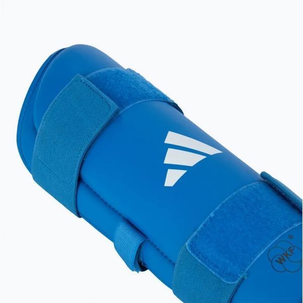 Захист гомілки та стопи Adidas WKF &mdash; синій, знімна стопа, удароміцна піна ADI-SS-WKF-BLU-S фото