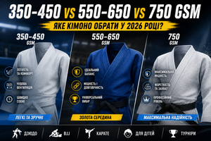 350 GSM, 550 GSM чи 750 GSM &mdash; яка щільність кімоно справді краща у 2026 році? фото