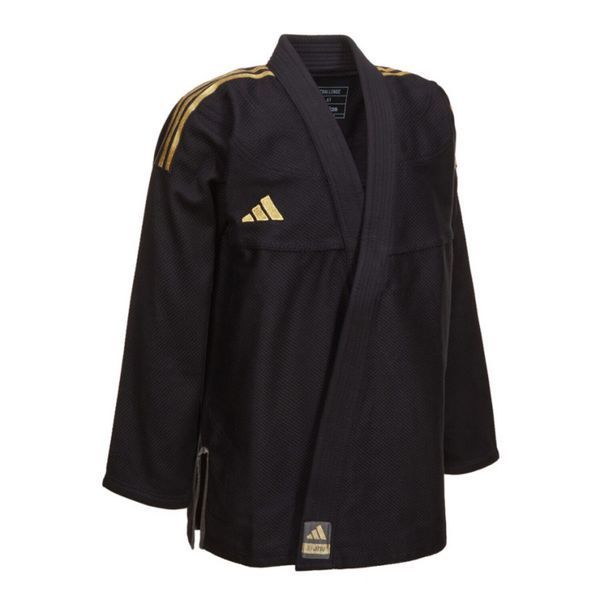 Чорне кімоно (Гі) для BJJ Adidas Challenge Black/Gold 2288009 фото